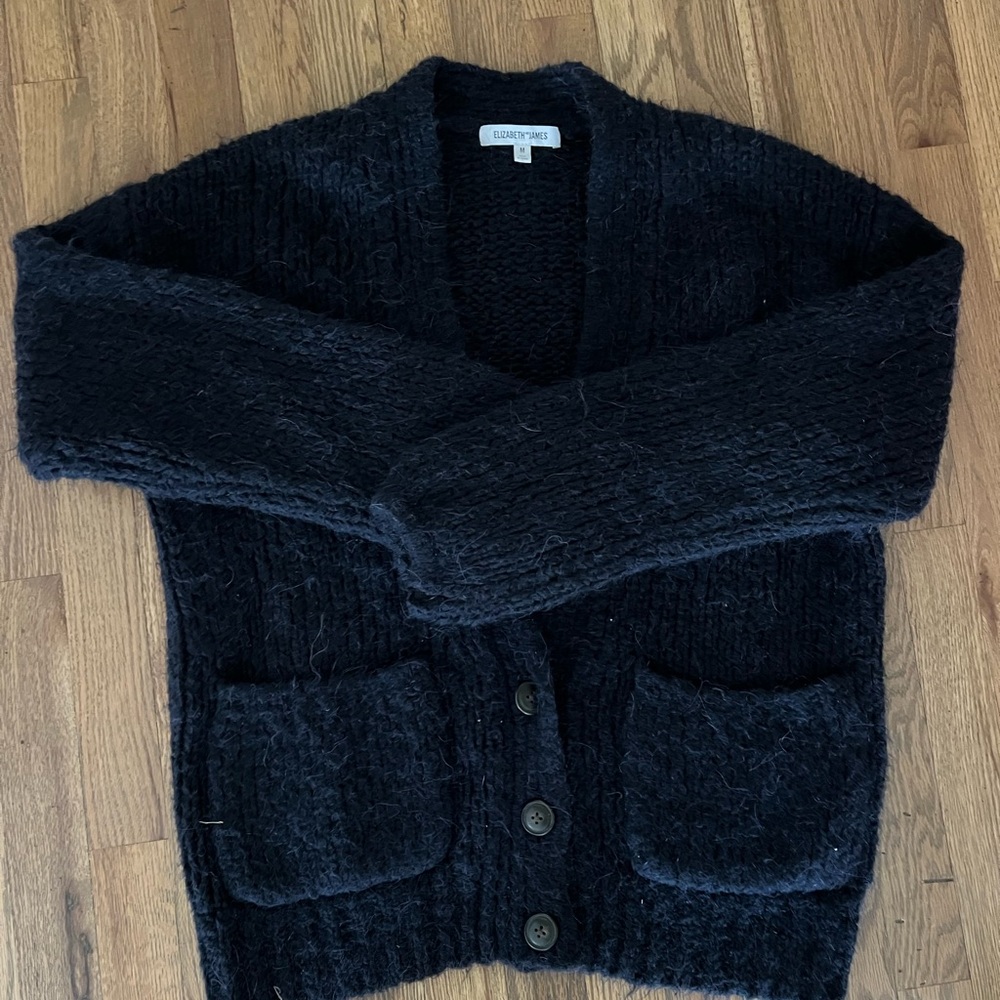 Elizabeth and James Navy Knit Sweater